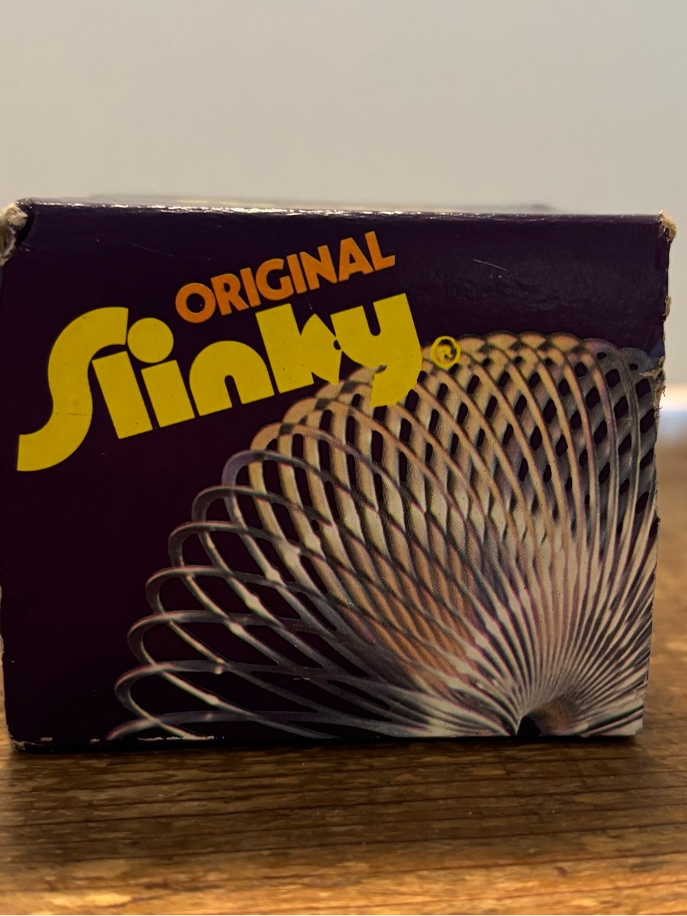 Vintage metal Slinky sealed in original box